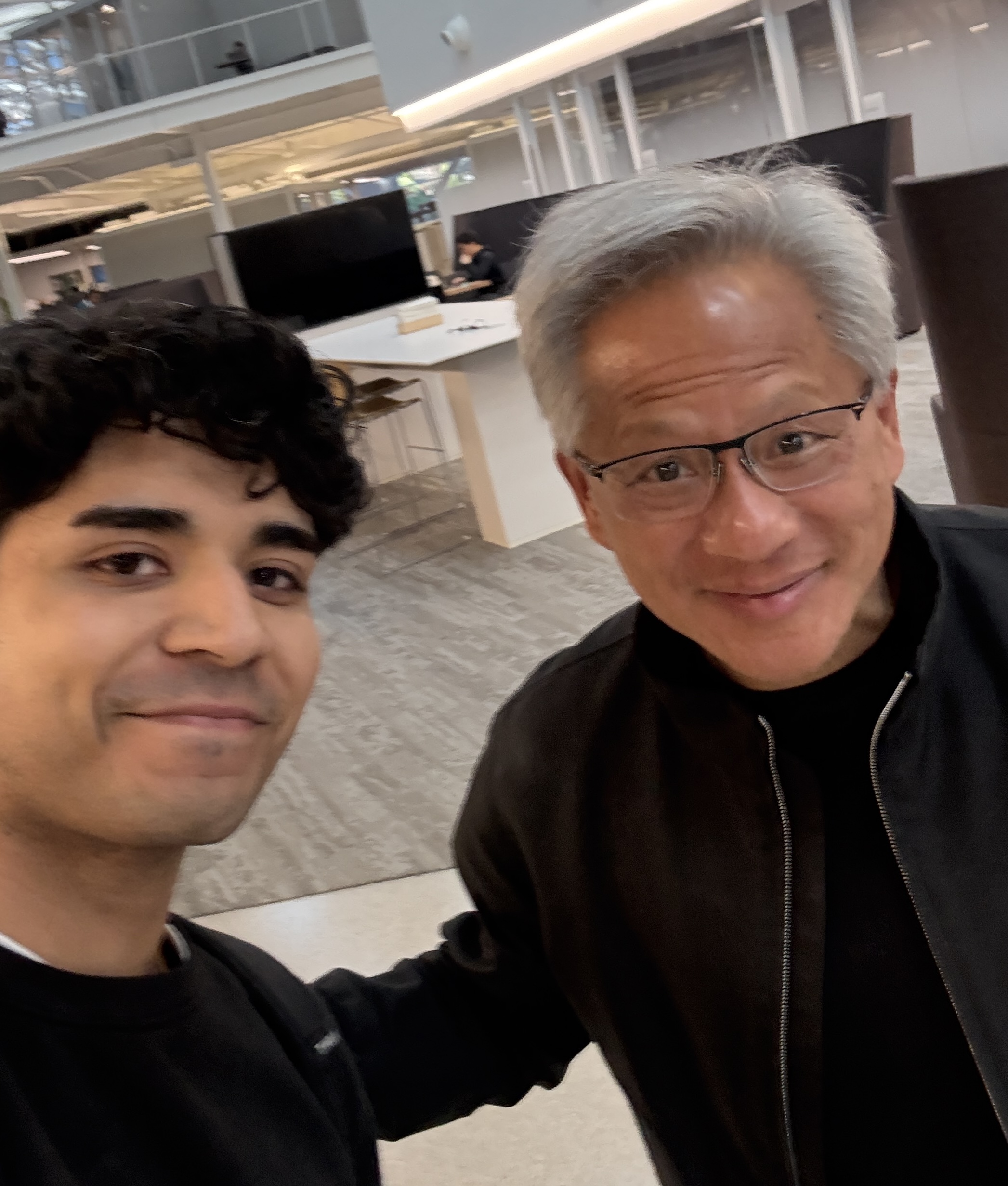 Jay Ghosh with Jensen Huang
